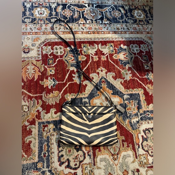 Coach Handbags - Coach Peyton Signature Zebra Print Swingback Crossbody Bag Black White